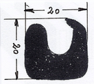 Moosgummiprofil, MB 300 u.a. Abdichtung Heckdeckel, Moosgummi schwarz