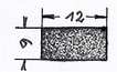 Abdichtung, Moosgummi schwarz, 12 x 6 mm
