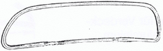 Heckscheibendichtung, 300 c, Gummiprofil